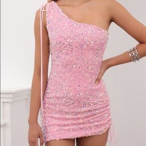 Lucy in the sky sparkly one strap dress